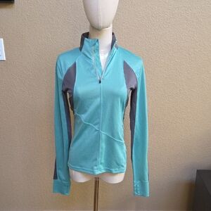 New Balance Teal and Gray Long Sleeve Top